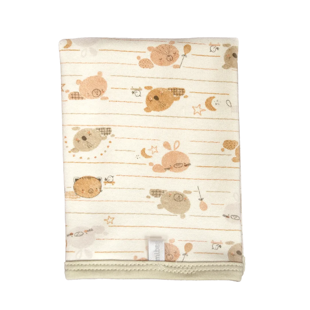 1001244 - Babita doble algod&oacute;n estampado con ribb "Interlock Motivos Surtidos".
