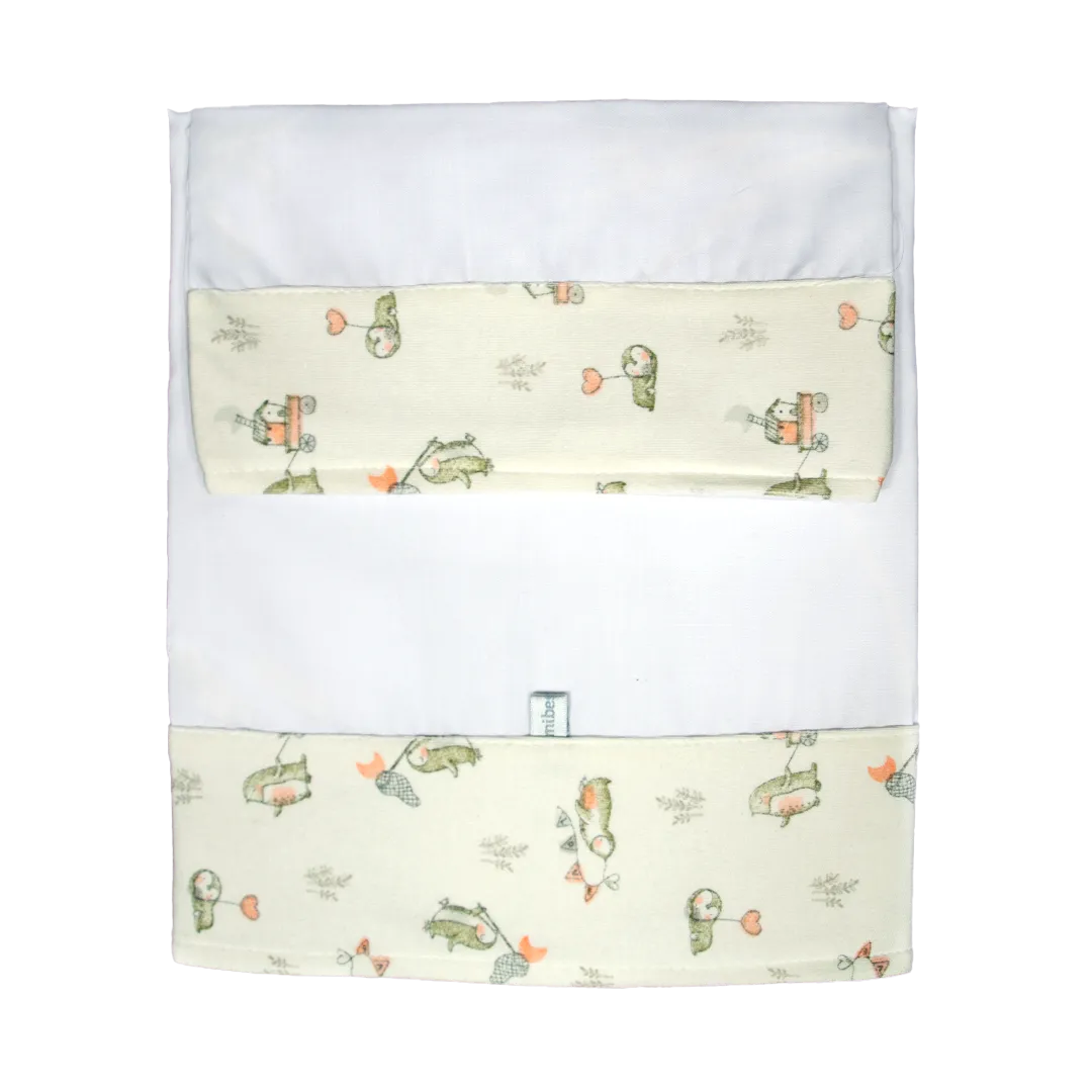 1014117 - S&aacute;bana para cuna funcional con guarda estampada en "Interlock Motivos Surtidos"